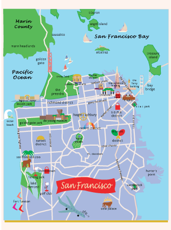 Iconic Map of San Francisco