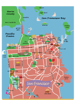 San Francisco Mini Icon Map